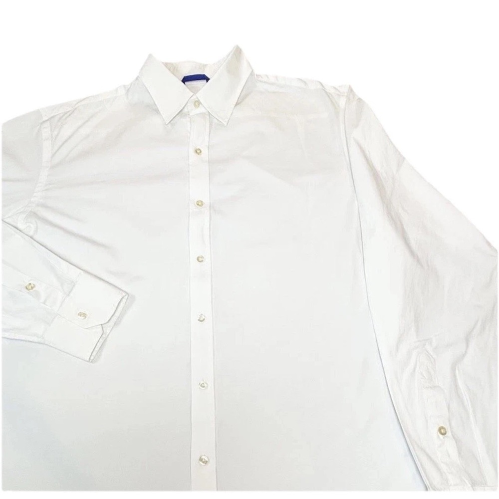 Teddy Stratford Zip Button Up Shirt‎ Men’s Size 6 Xx White